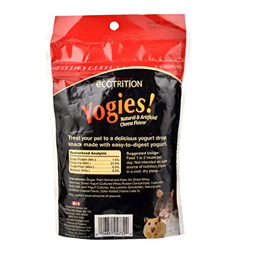 Ecotrition Yogies Hamster/Gerbil/Rat Treats, Cheese Flavor, 3.5-Ounce