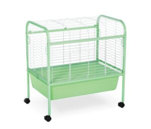 prevue pet products small animal cage with stand 320 green and white, 29-inch by 19-inch by 31-inch