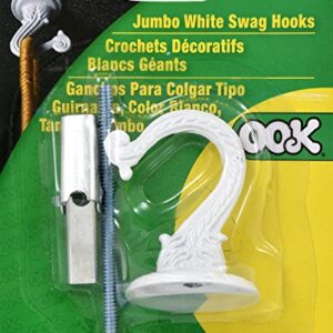 OOK 50330 Jumbo Swag Hook with Hardware, White