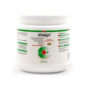vetoquinol viralys l-lysine supplement for cats - cats & kittens of all ages - immune health - sneezing, runny nose, squinting, watery eyes - flavored lysine powder