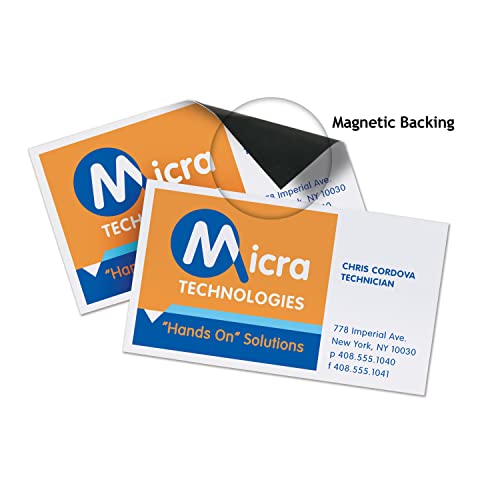 Avery 8374 Magnetic Business Cards, 2 x 3 1/2, White, 10 Cards per Sheet (Pack of 30 Cards) - Matte White