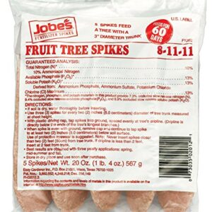 Jobe's, Fertilizer Spikes, Fruit and Citrus, 5 Count, Slow Release, Apple, Orange, Lemon, Trees