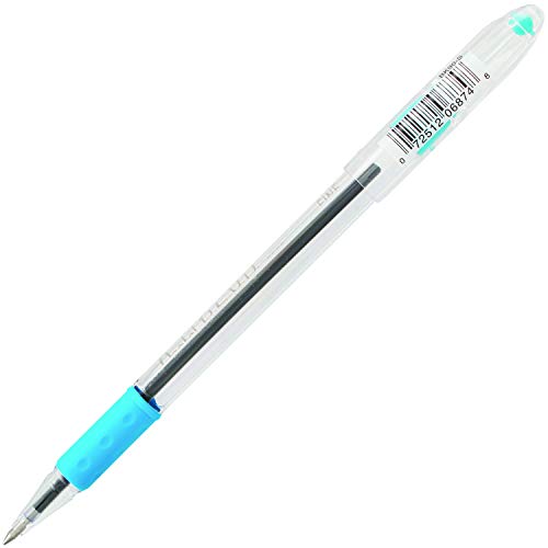 Pentel R.S.V.P. Ballpoint Pen, 0.7mm Fine Tip, Sky Blue Ink, Box of 12 (BK90-S)