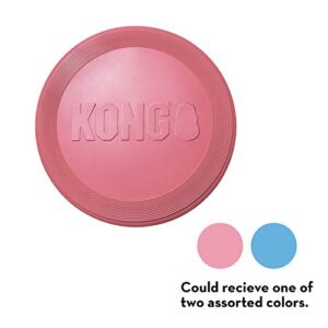 KONG Puppy Flyer - Small Flyer for Small Dogs - Small Dog Toys - Rubber Teething Toys for Puppies - Soft Dog Flying Disc for Fetch - Puppy Flyer for Hyper Pets - Small Dogs