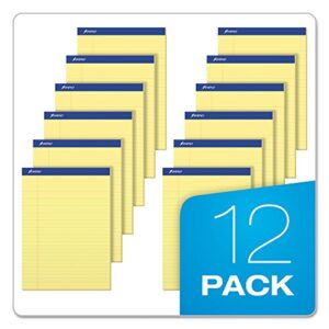 Ampad TOP20220 20220 Perforated Writing Pad, 8 1/2 x 11 3/4, Canary, 50 Sheets (Pack of 12)