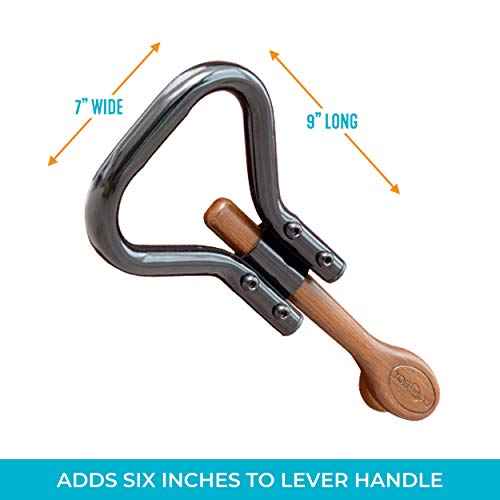 Stander Recliner Lever Extender, Oversized Grip Handle Adapter for Adults, Seniors, and Elderly, Extension Handle with Large Ergonomic Curve Grab Bar, Compatible with Wooden Recliner Handles