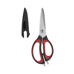 farberware 4-in-1 kitchen shears, 2-piece, black and red