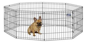 midwest homes for pets foldable metal dog exercise pen / pet playpen, 24'w x 24'h, 1-year manufacturer's warranty