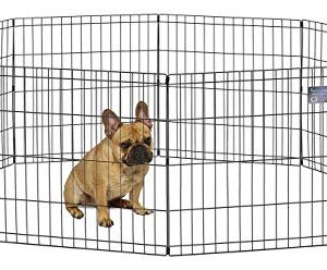 MidWest Homes for Pets Foldable Metal Dog Exercise Pen / Pet Playpen, 24'W x 24'H, 1-Year Manufacturer's Warranty