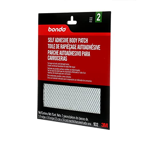 Bondo Self-Adhesive Body Patch, For Large Rust-Outs and Damaged Areas, 2 Patches, 5.9 in x 5.8 in, 2 Patches