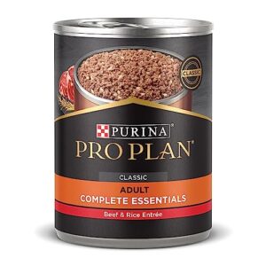 purina pro plan high protein dog food wet pate, beef and rice entree - (12) 13 oz. cans