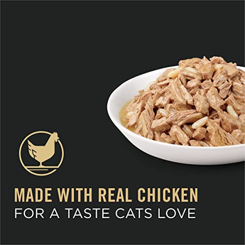 Purina Pro Plan High Protein Cat Food Complete Essentials Wet Gravy, Chicken and Rice Entree - (24) 3 oz. Pull-Top Cans