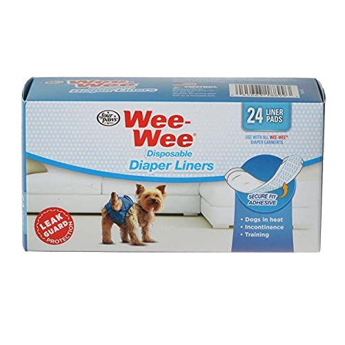 Four Paws Wee Wee Dog Diaper Garment Pads 24 Count