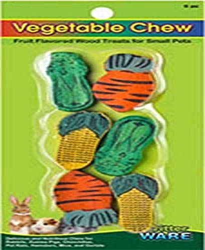 Ware Manufacturing Wood Vegetable Small Pet Chew - Pack of 6