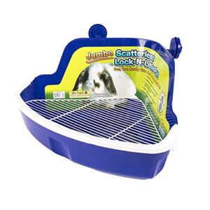 Ware Manufacturing Plastic Scatterless Lock-N-Litter Bigger Pet Pan, Jumbo - Colors May Vary