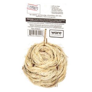 Ware Manufacturing All Natural Sisal Ball Toy for Small Pets, Medium (03041)