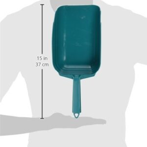 LITTLE GIANT Plastic Utility Scoop (Teal) Heavy Duty Stackable Plastic Farm Scoop with Sturdy Grip (5 Pint) (Item No. 90TEAL)