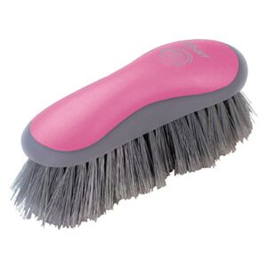 oster equine care series horse grooming brush, stiff bristle, pink (0-34264-41960-5)