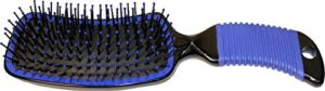 partrade p curved handle mane/tail brush blue, 8 1/2" x 2 1/2", model number: 634801