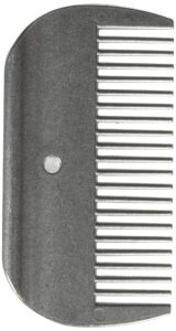 partrade 077271 mane comb for horses silver, 4inch