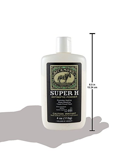 Bickmore Super H Antiseptic Powder for Horses - Quick Healing, Stops Bleeding, Treats Proud Flesh