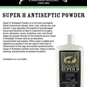 Bickmore Super H Antiseptic Powder for Horses - Quick Healing, Stops Bleeding, Treats Proud Flesh