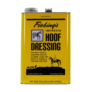 fiebing's hoof dressing 1 gallon - helps maintain healthy horse hooves and feet