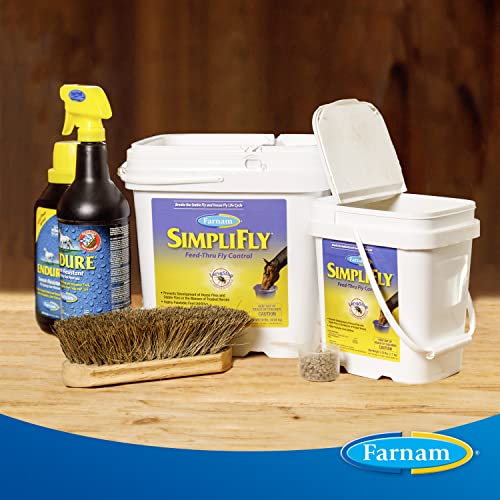 Farnam SimpliFly Feed Through Fly Control for Horses, Breaks the Fly Life Cycle, Pellets, 3.75 Pound Bucket, 60 Day Supply for One Horse