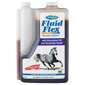 Farnam Fluidflex Liquid Joint Supplement for Horses, Helps maintain healthy hip & joint function, 64 ounces, 64 Day Supply