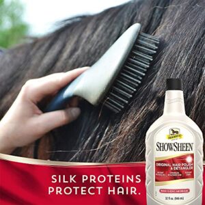 Absorbine ShowSheen Hair Polish & Detangler for Mane, Tail & Coat, Healthy Hair Growth & Radiant Shine, 32oz Refill Bottle