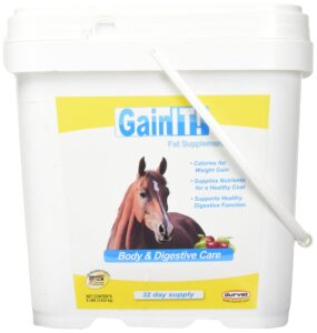 durvet gain it fat supplement body and digestive care for horses, 8 pound container
