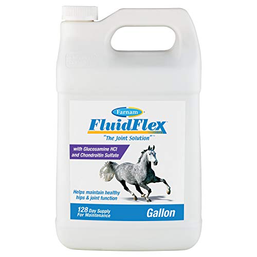 Farnam Fluidflex Liquid Joint Supplement for Horses, Helps Maintain Healthy Hip & Joint Function, 1 Gallon, 128 Ounces, 128 Day Supply