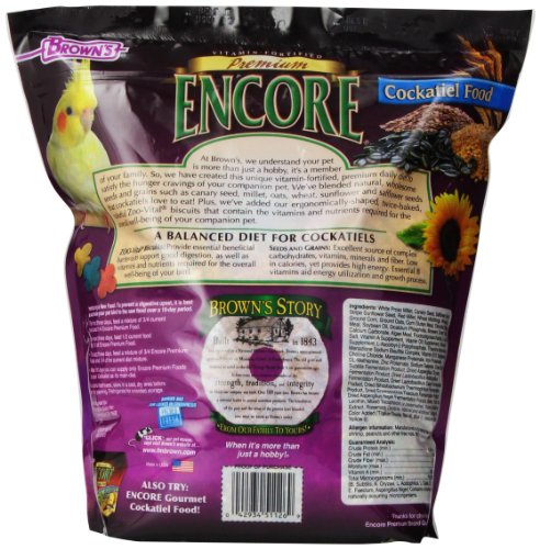 F.M. Brown'S Encore Cockatiel Food, 5-Pound