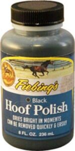 fiebing's hfpl01p008z hoof polish, black - 8 oz