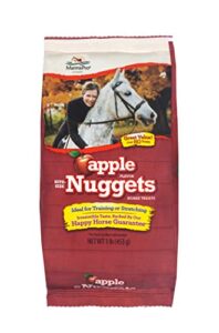 manna pro apple flavored bite-sized nuggets horse treats, 1 lb