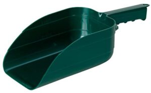 little giant® plastic utility scoop | heavy duty durable stackable farm scoop | 5 pint | ranchers, homesteaders and livestock farmers | green