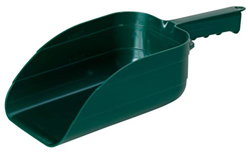 Little Giant® Plastic Utility Scoop | Heavy Duty Durable Stackable Farm Scoop | 5 Pint | Ranchers, Homesteaders and Livestock Farmers | Green