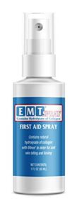 petag emt first aid spray for dogs - contains hydrolyzed collagen with bitrex - soothes, seals, and protects wounds - 1 fl oz