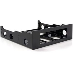 startech.com 3.5" to 5.25" front bay mounting bracket w/ mounting screws (bracketfdbk),black