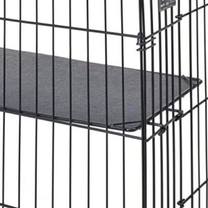 MidWest Homes for Pets Cat Playpen / Cat Cage Includes 3 Adjustable Resting Platforms, Removable Leak-Proof Pan, Easy 2-Door Top / Bottom Access & 4-locking Wheel Casters, 36"L x 23.5"W x 50.5"H