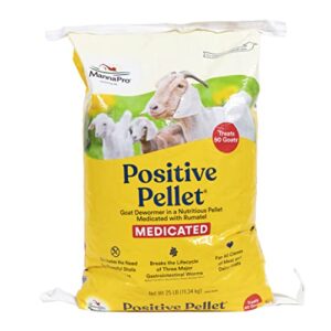 manna pro positive pellet medicated goat dewormer, 25-pounds