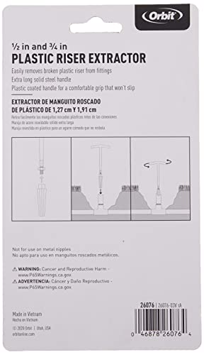 Orbit Sprinkler System 1/2-Inch & 3/4-Inch Plastic Pipe Nipple Extractor 26076