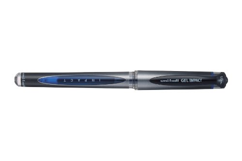 uni-ball 219006000 UM-153S Signo Impact Gel Pens with Rubber Grip, Blue Gel, 1mm Nib (Pack of 12)