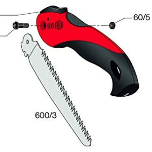 Felco Folding Saw (F 600) - Classic Tree Pruning Saw with Pull-Stroke Action, Red