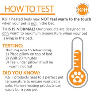 K&H Pet Products Lectro-Soft Outdoor Heated Dog and Cat Bed, Electric Thermostatically Controlled Orthopedic Pet Pad Tan Small 14 X 18 Inches