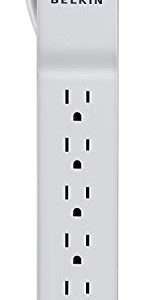 Belkin 6-Outlet Commercial Power Strip Surge Protector with 2.5ft Cord, 555 Joules,White