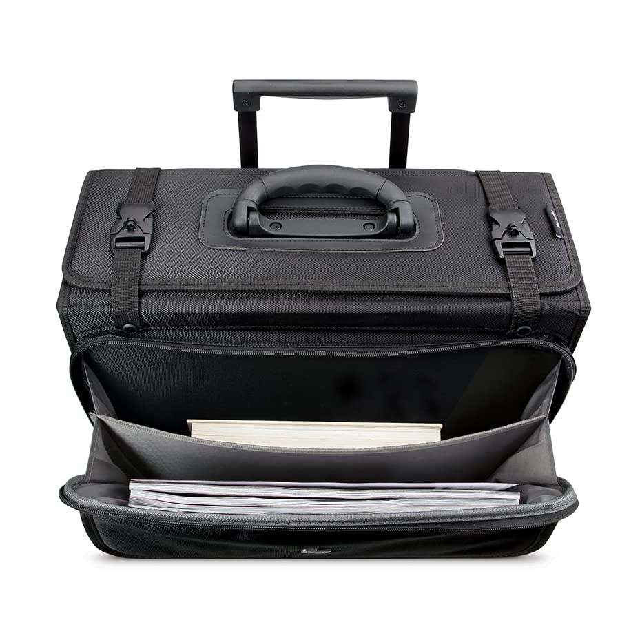 Solo Morgan Rolling Hard Side Catalog and Laptop Case, Black