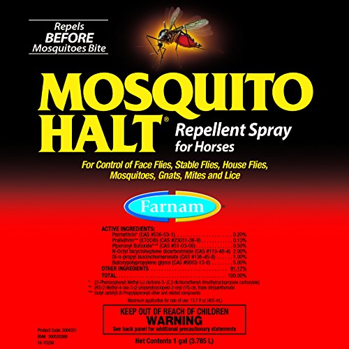 Farnam Mosquito Halt Repellant Spray for Horses, 1 gallon