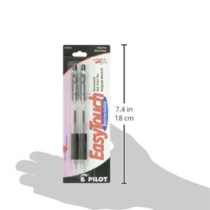 PILOT EasyTouch Retractable Ball Point Pens, Fine Point, Black Ink, 2-Pack (32250)