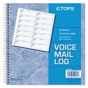 TOPS 44165 Voice Mail Log Book, 8 1/2 X 8-1/4, 1,400-Message Book